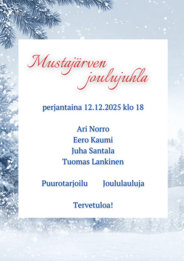 Mustajärven joulujuhla mainos